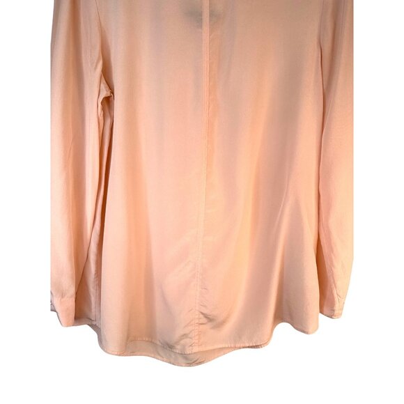 2/$30 Banana Republic Medium Pale Peach Silk Long Sleeve Blouse - Picture 6 of 16